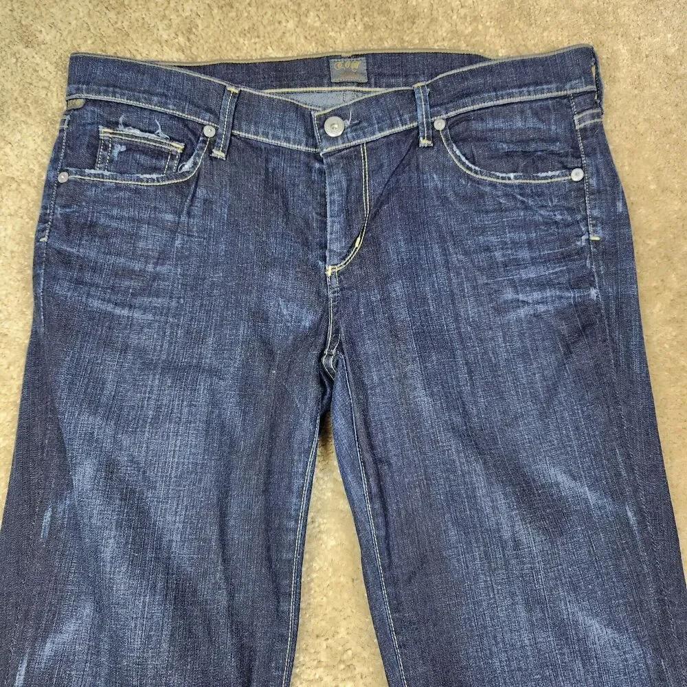 Citizens Of Humanity Dark Blue Straight Leg Jeans - Picture 2 of 15
